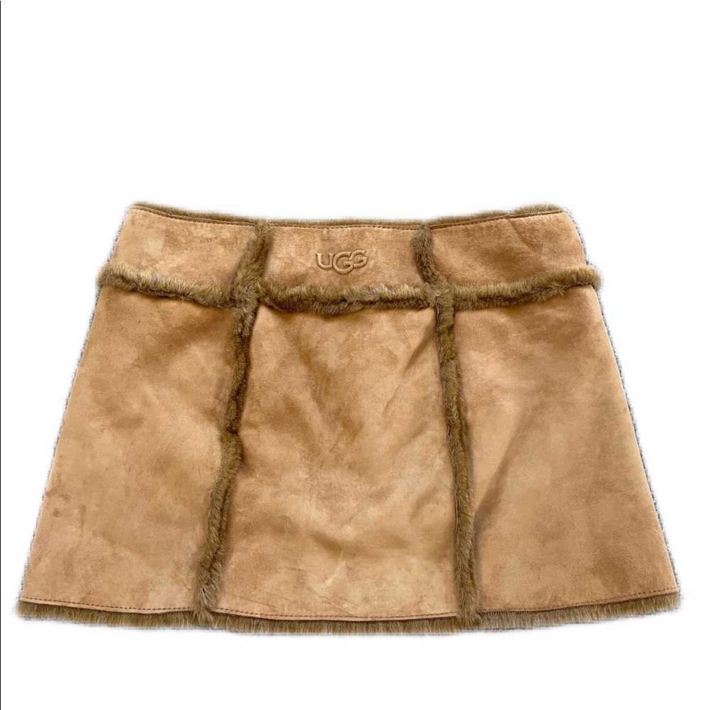 UGG brown fur mini skirt